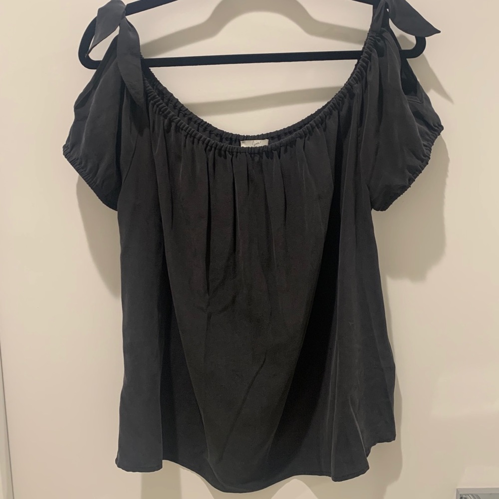 Joie silk dark grey top!